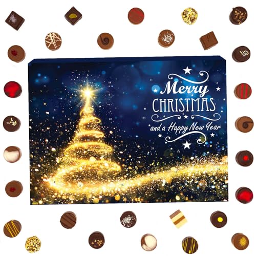 Hallingers Pralinen-Adventskalender - Glitzertanne (Advents-Karton) 5