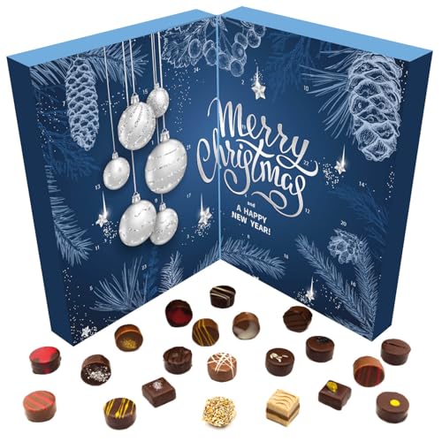 Hallingers Pralinen-Adventskalender - Blue Christmas (Buch-Karton) 5